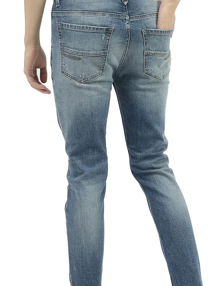 MEN SOLID LOW CROTCH JEANS