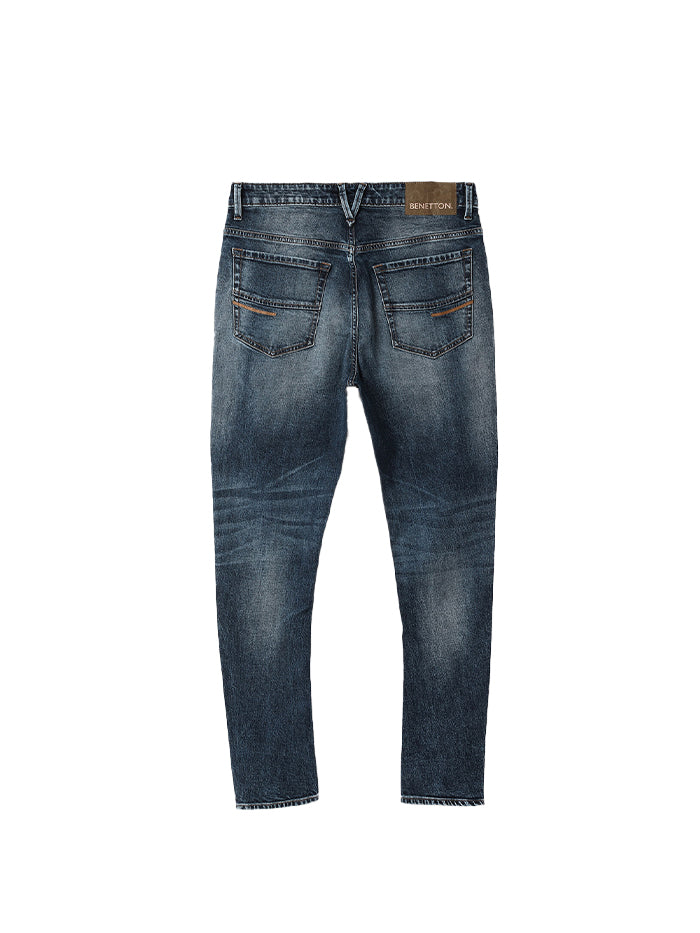 MEN SOLID CARROT FIT JEANS