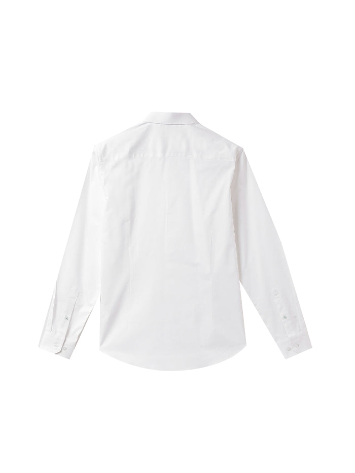 MEN SOLID CUTAWAY COLLAR SHIRT