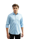 MEN SOLID CUTAWAY COLLAR SHIRT