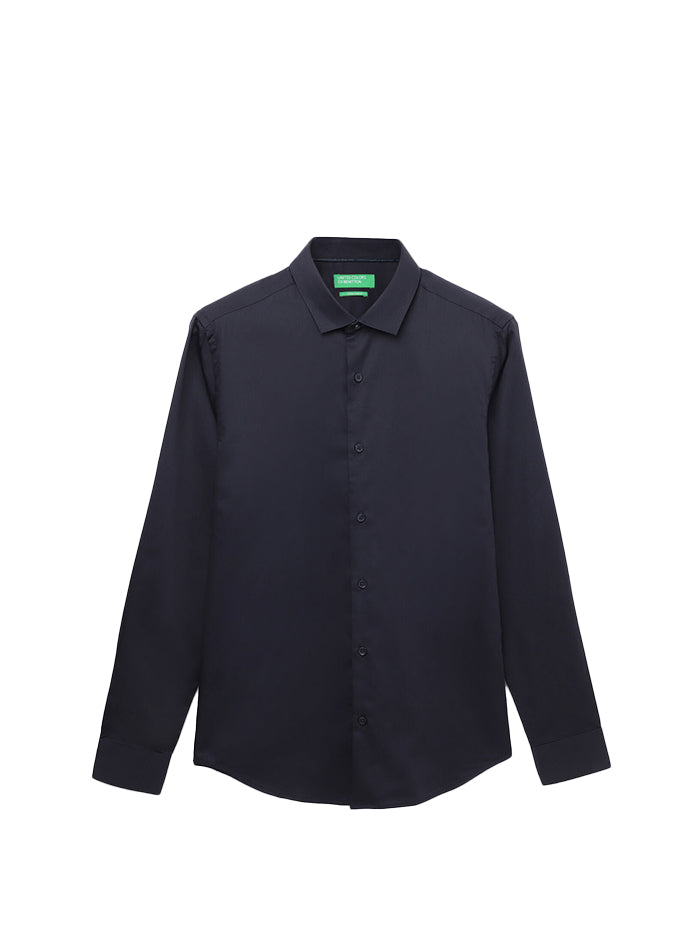 SLIM-FIT CUTAWAY COLLAR SOLID SHIRT