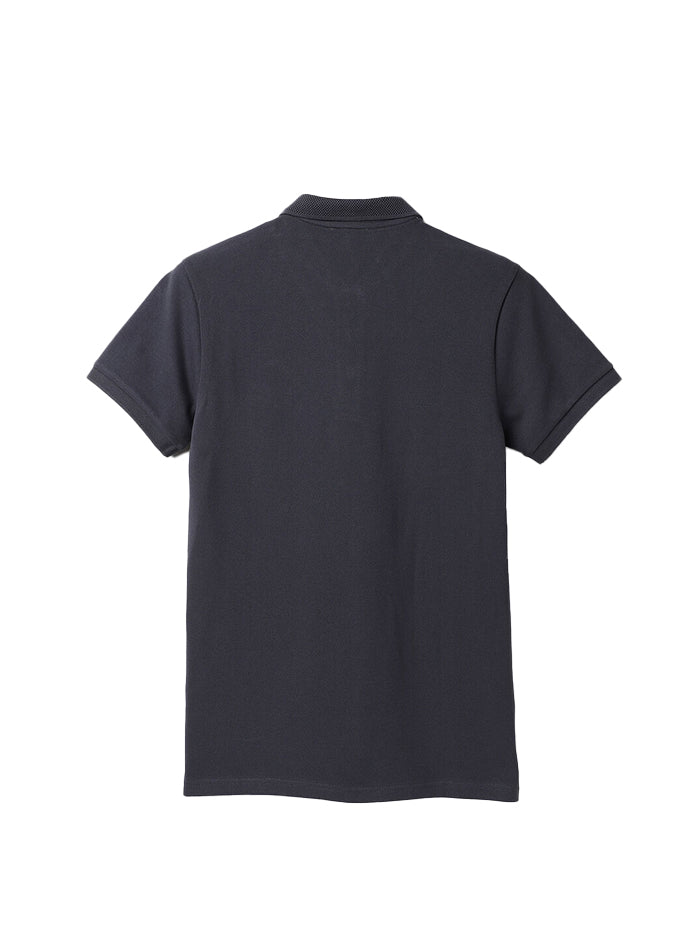 REGULAR FIT RIBBED COLLAR SOLID T-SHIRT