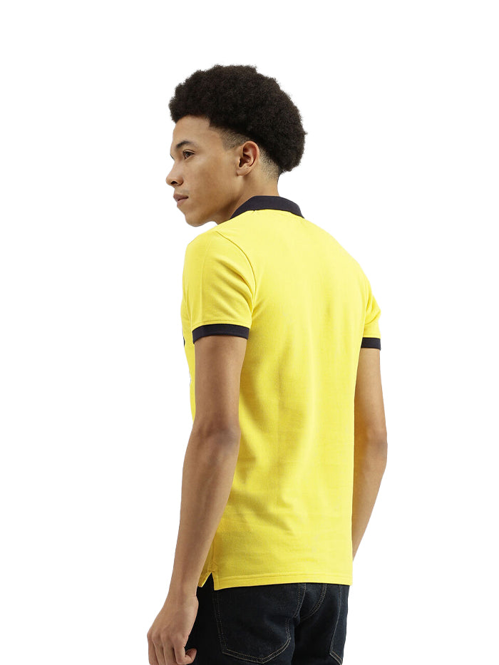 POLO NECK PRINTED PATTERN T-SHIRT