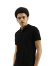 REGULAR FIT RIBBED COLLAR SOLID T-SHIRT