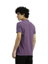 REGULAR FIT RIBBED COLLAR SOLID T-SHIRT