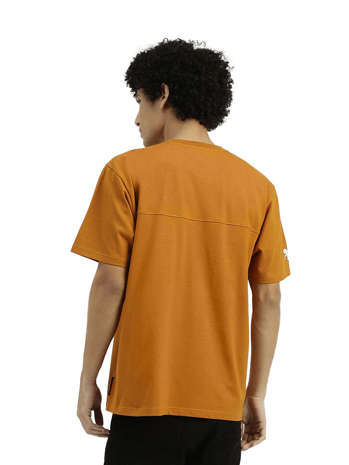RELAXED FIT ROUND NECK SOLID T-SHIRT