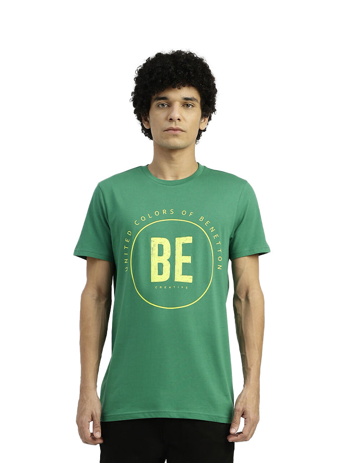 REGULAR FIT ROUND NECK PRINTED T-SHIRT