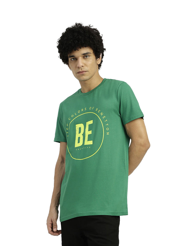 REGULAR FIT ROUND NECK PRINTED T-SHIRT