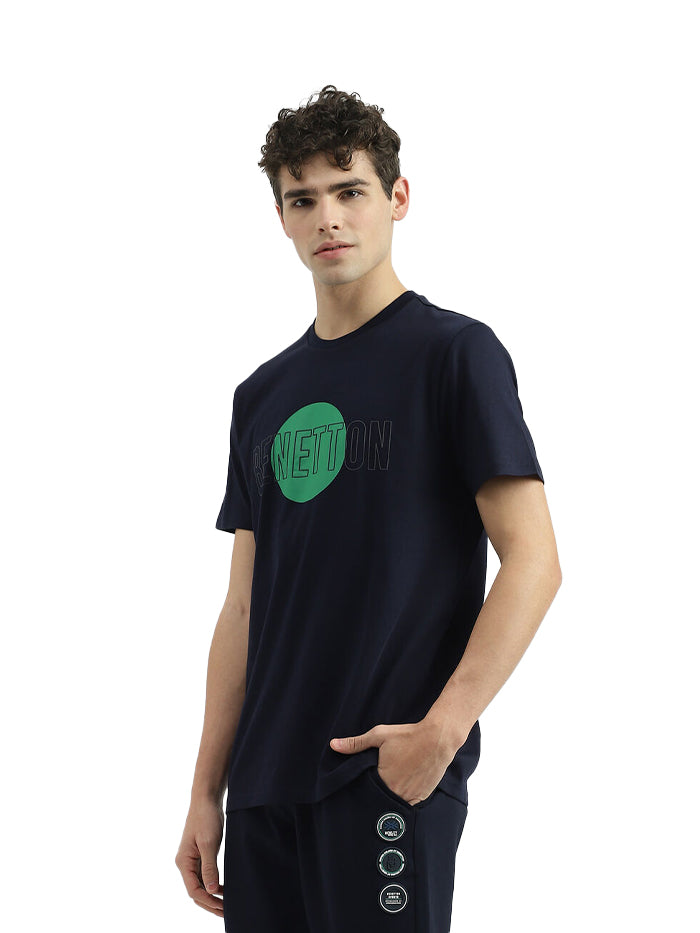 REGULAR FIT ROUND NECK PRINTED T-SHIRT