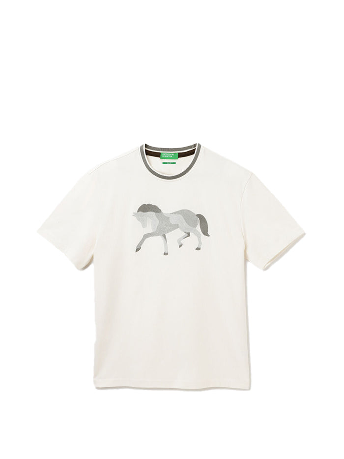 RELAXED FIT CREW NECK PRINTED T-SHIRT