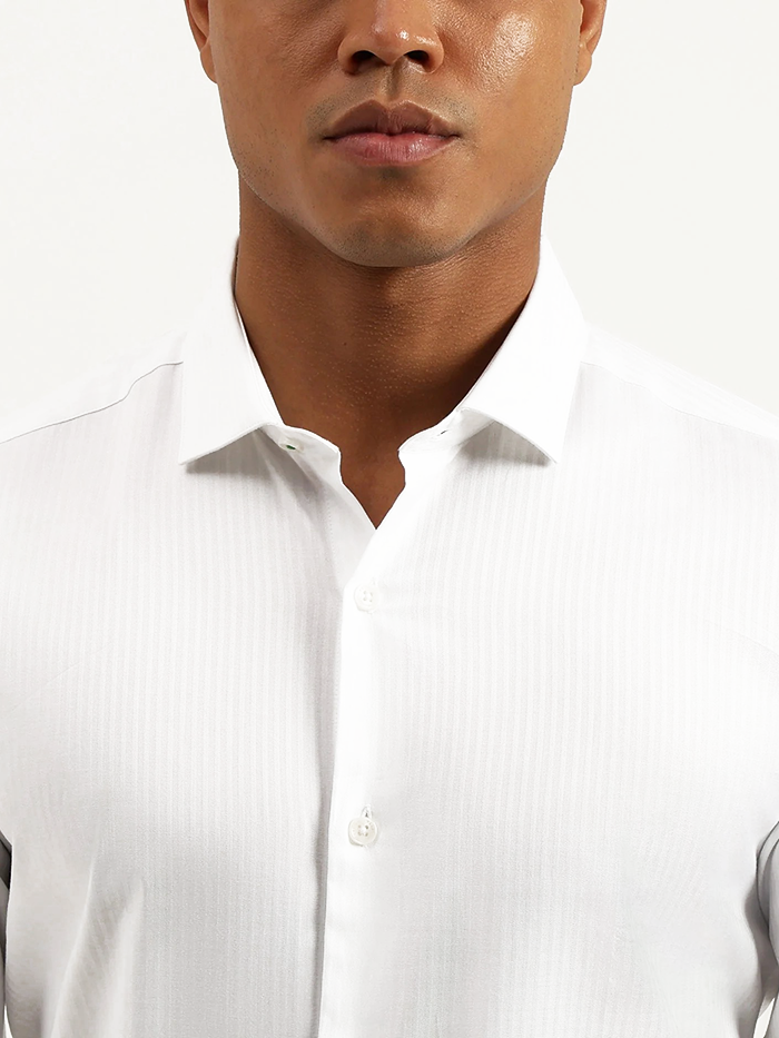 Slim Fit Cut Away Striped Shirts