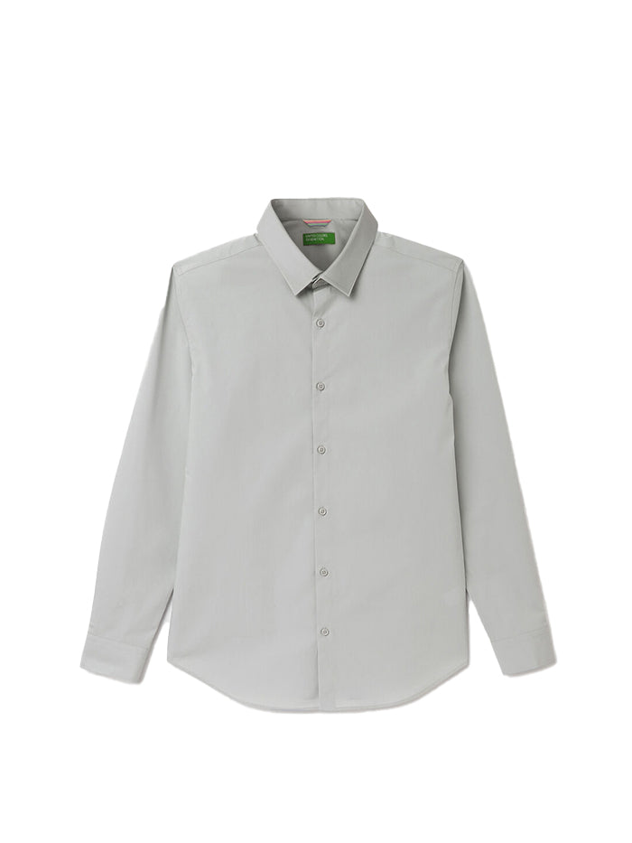 SLIM FIT SPREAD COLLAR SOLID SHIRT