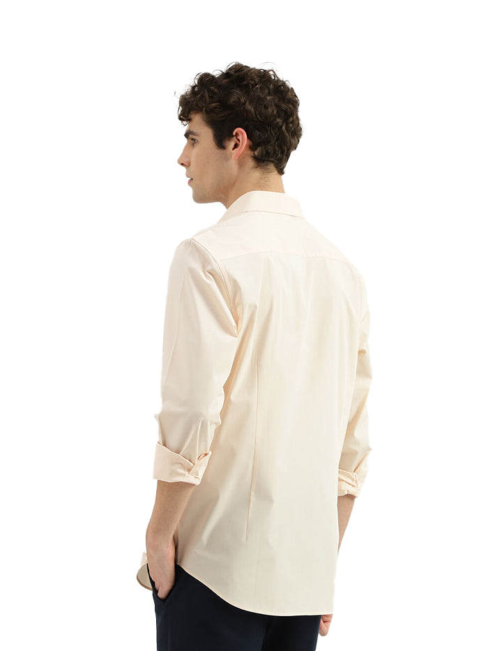 SLIM FIT SPREAD COLLAR SOLID SHIRT
