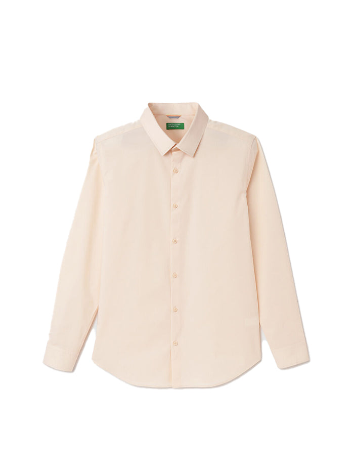 SLIM FIT SPREAD COLLAR SOLID SHIRT