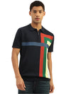 MEN&#39;S REGULAR FIT POLO NECK COLORBLOCK T-Shirt