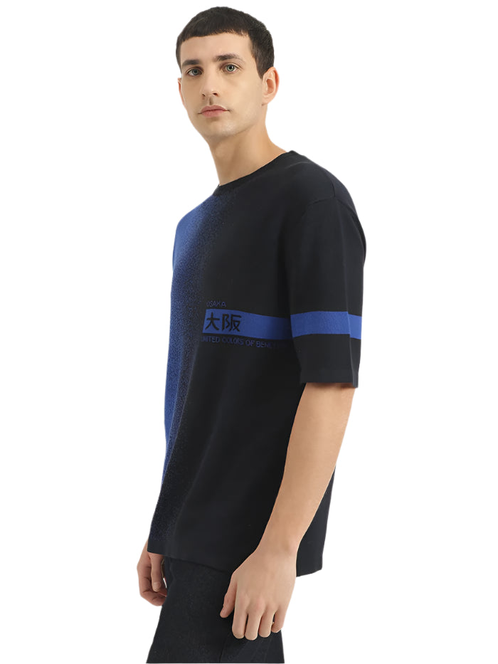MEN'S BOXY FIT ROUND NECK OMBRE T-SHIRT