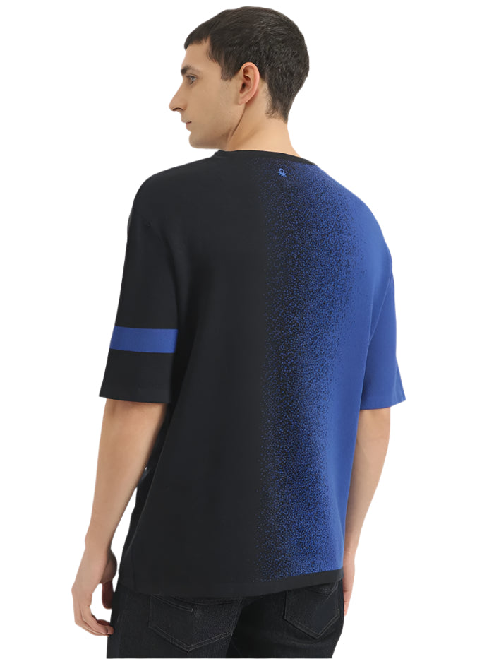 MEN'S BOXY FIT ROUND NECK OMBRE T-SHIRT