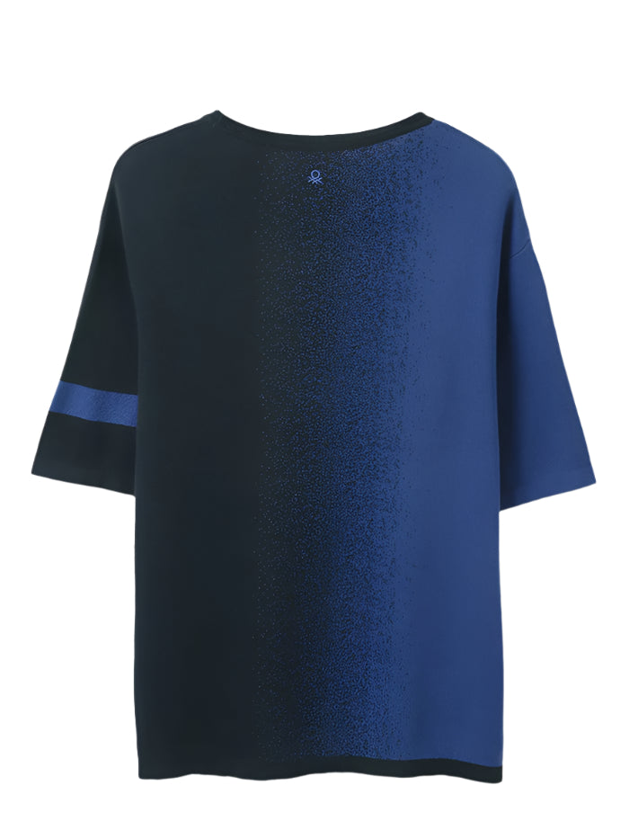MEN&#39;S BOXY FIT ROUND NECK OMBRE T-SHIRT