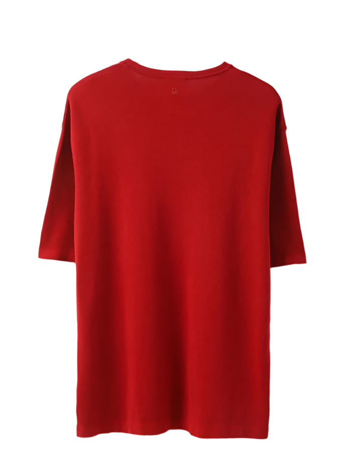 MEN&#39;S BOXY FIT ROUND NECK PRINTED T-SHIRT