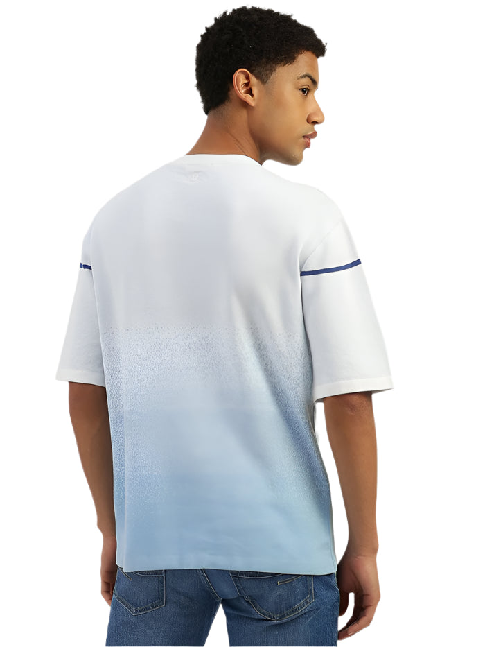 MEN'S BOXY FIT ROUND NECK OMBRE T-SHIRT