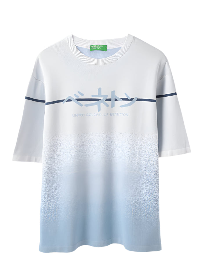 MEN&#39;S BOXY FIT ROUND NECK OMBRE T-SHIRT