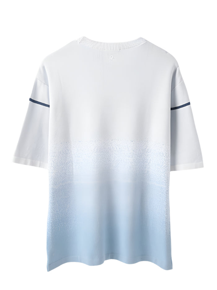 MEN&#39;S BOXY FIT ROUND NECK OMBRE T-SHIRT