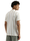MEN&#39;S REGULAR POLO NECK STRIPED T-SHIRT