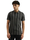 MEN&#39;S REGULAR POLO NECK STRIPED T-SHIRT