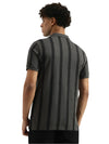 MEN&#39;S REGULAR POLO NECK STRIPED T-SHIRT