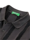 MEN&#39;S REGULAR POLO NECK STRIPED T-SHIRT
