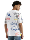 MEN&#39;S BOXY ROUND NECK TYPOGRAPHY T-SHIRT