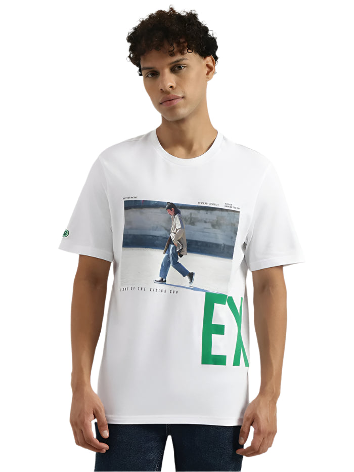 MEN'S RELAXED ROUND NECK GRAPHIC PRINT T-SHIRT