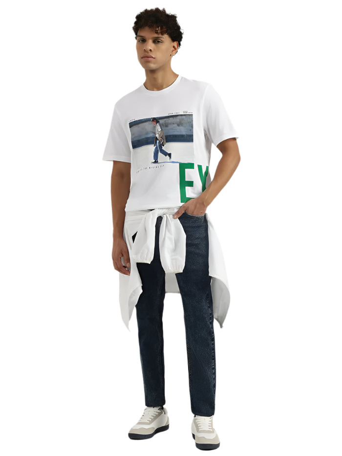 MEN&#39;S RELAXED ROUND NECK GRAPHIC PRINT T-SHIRT