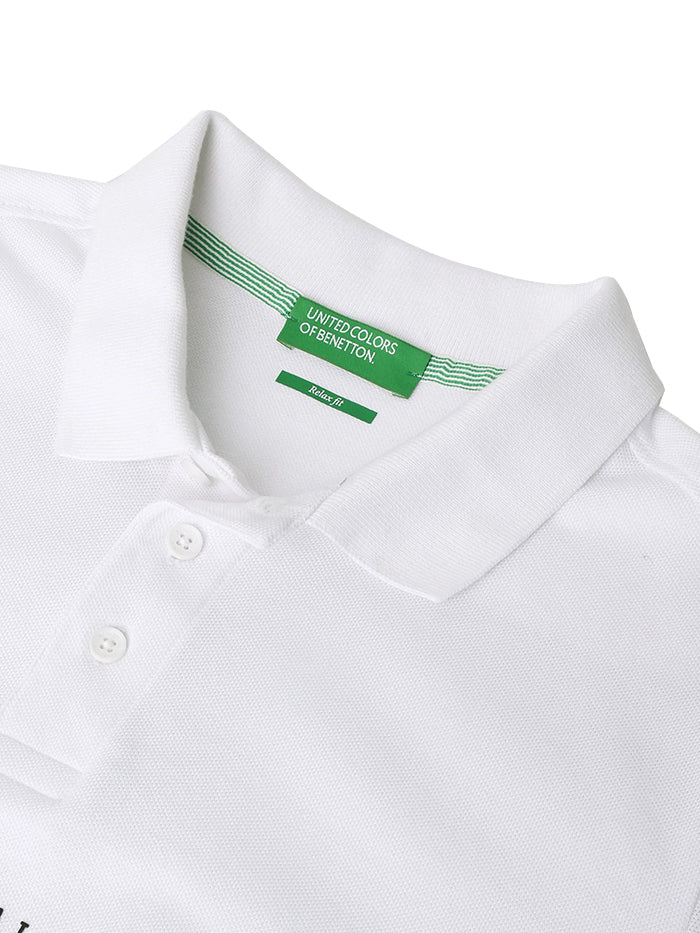 MEN&#39;S RELAXED POLO NECK GRAPHIC PRINT T-SHIRT