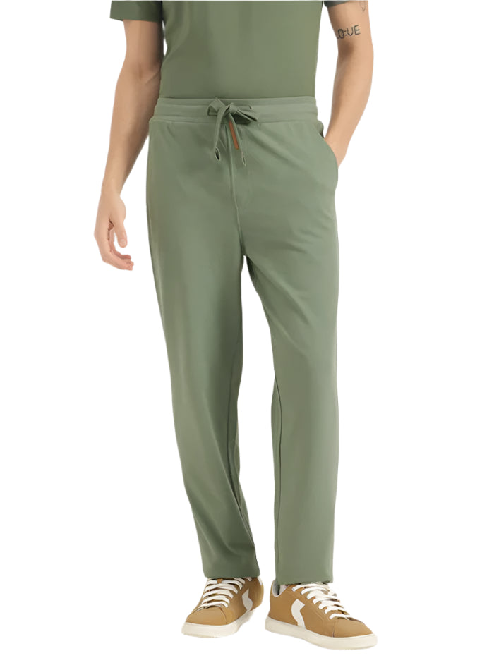 MEN'S SOLID RELAXED FIT TROUSERS