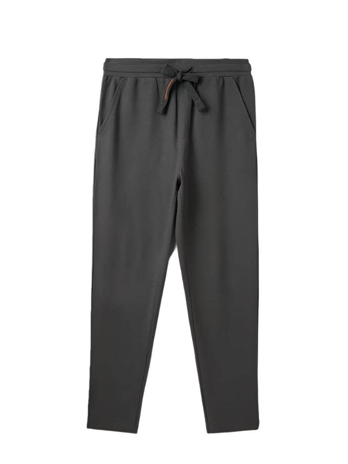 MEN&#39;S SOLID RELAXED FIT TROUSERS