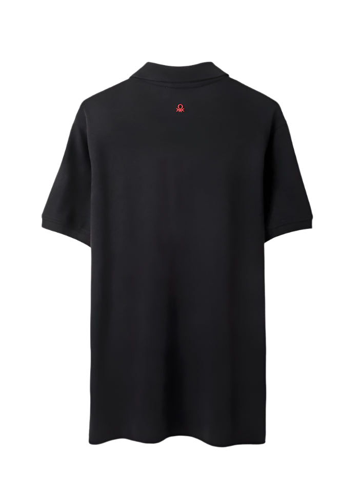 MEN&#39;S RELAXED FIT POLO NECK SOLID T-SHIRT