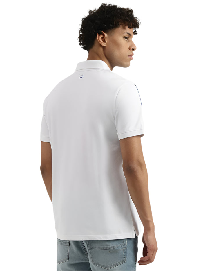 MEN'S RELAXED POLO NECK SOLID T-SHIRT