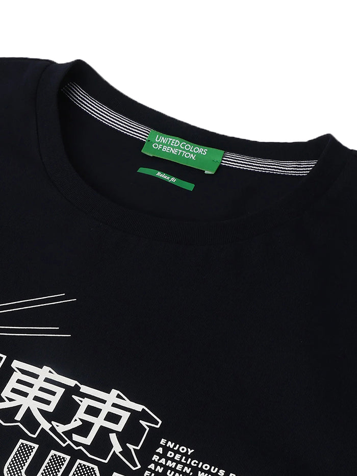 MEN&#39;S REGULAR FIT ROUND NECK PRINTED T-SHIRT