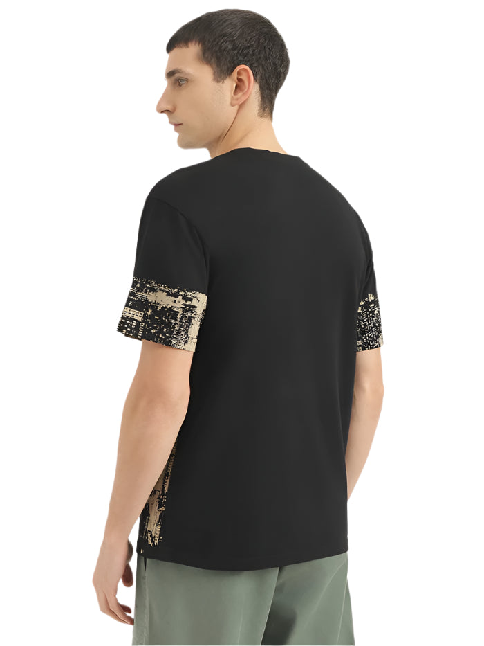 MEN'S BOXY FIT ROUND NECK PRINTED T-SHIRT