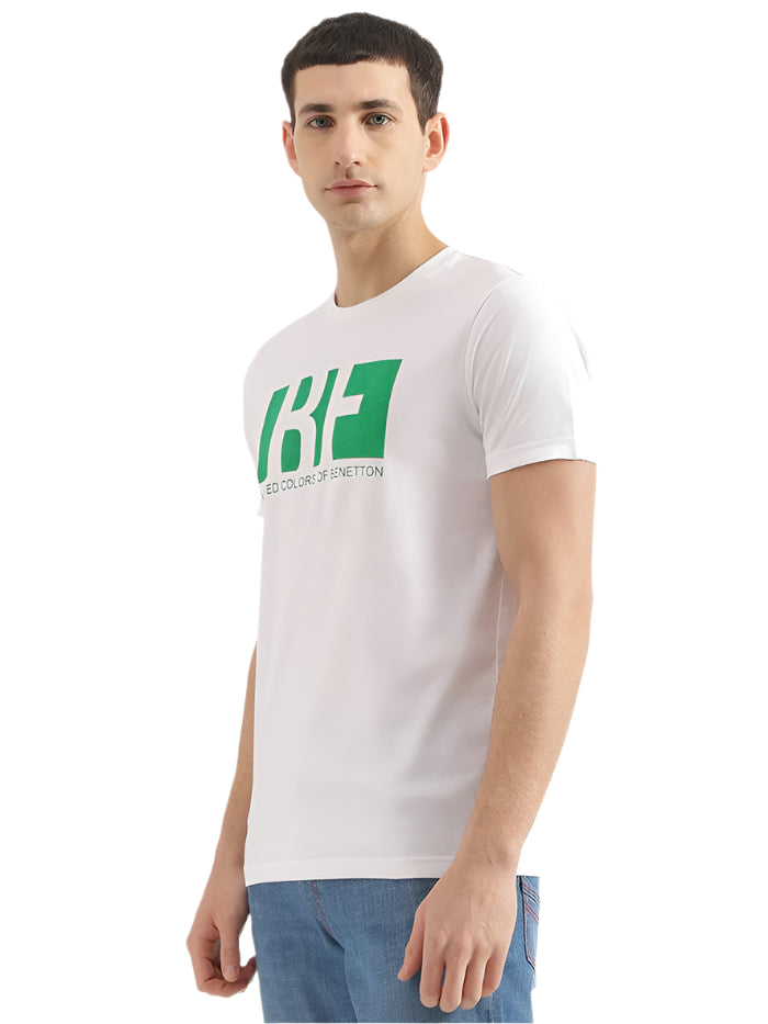 MEN'S REGULAR FIT ROUND NECK PRINTED T-SHIRT