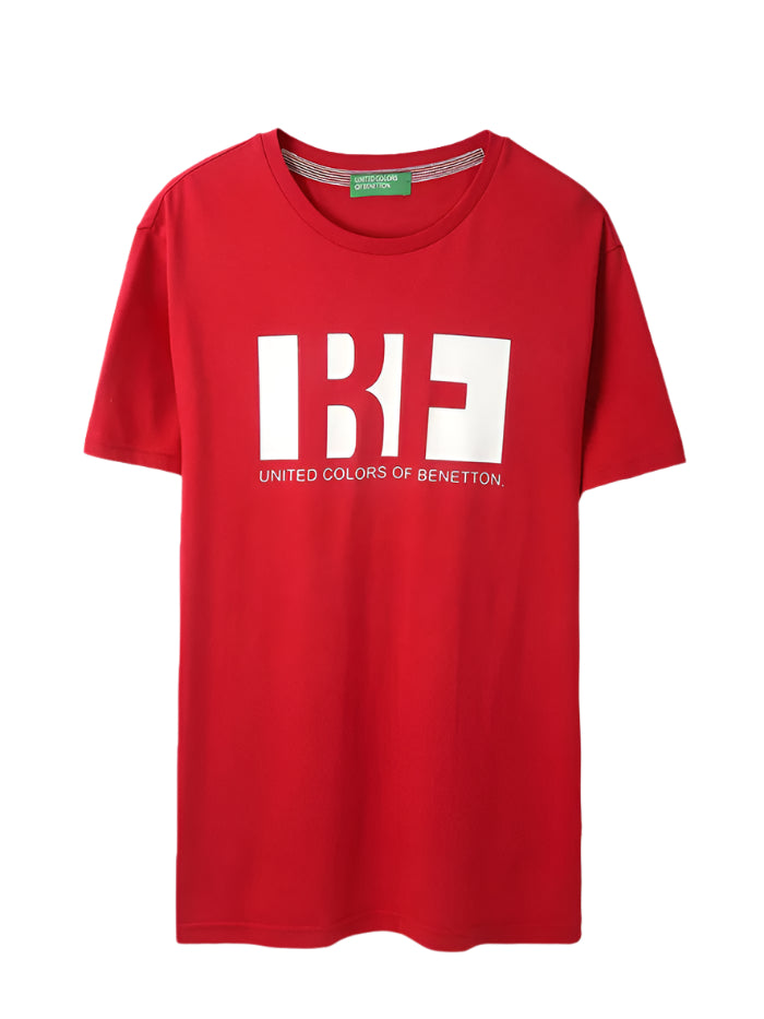 MEN&#39;S REGULAR FIT ROUND NECK PRINTED T-SHIRT