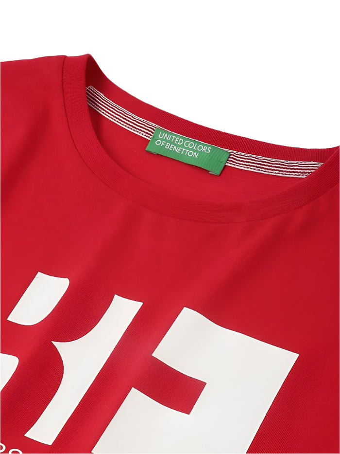 MEN&#39;S REGULAR FIT ROUND NECK PRINTED T-SHIRT