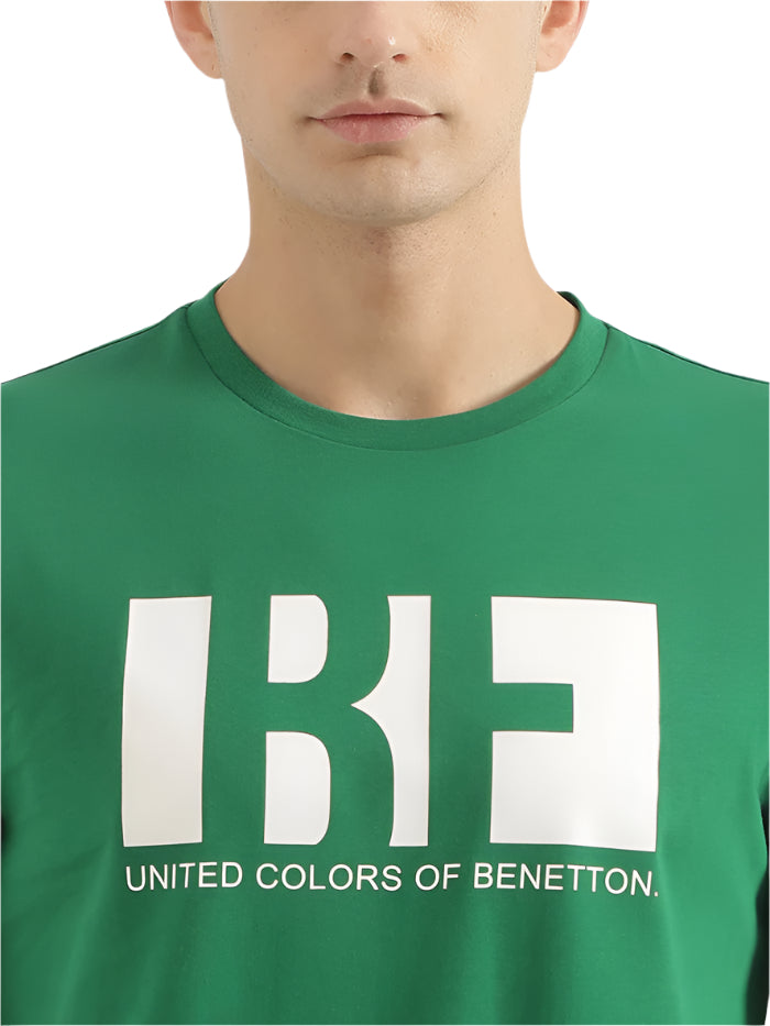 MEN&#39;S REGULAR FIT ROUND NECK PRINTED T-SHIRT