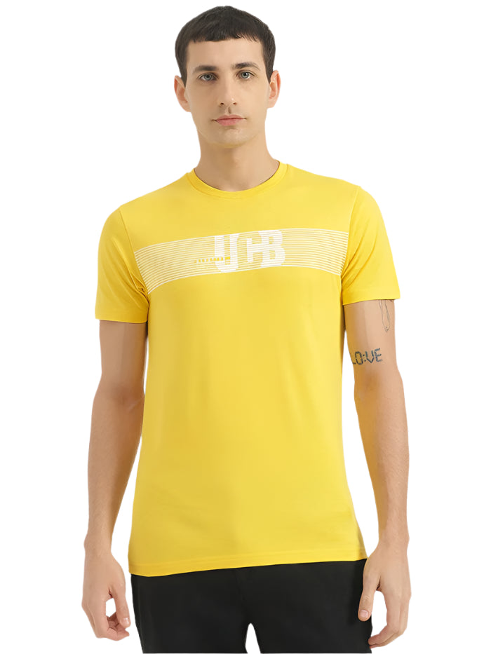 MEN'S REGULAR FIT ROUND NECK STRIPED T-SHIRT