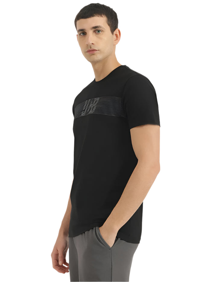 MEN'S REGULAR FIT ROUND NECK STRIPED T-SHIRT