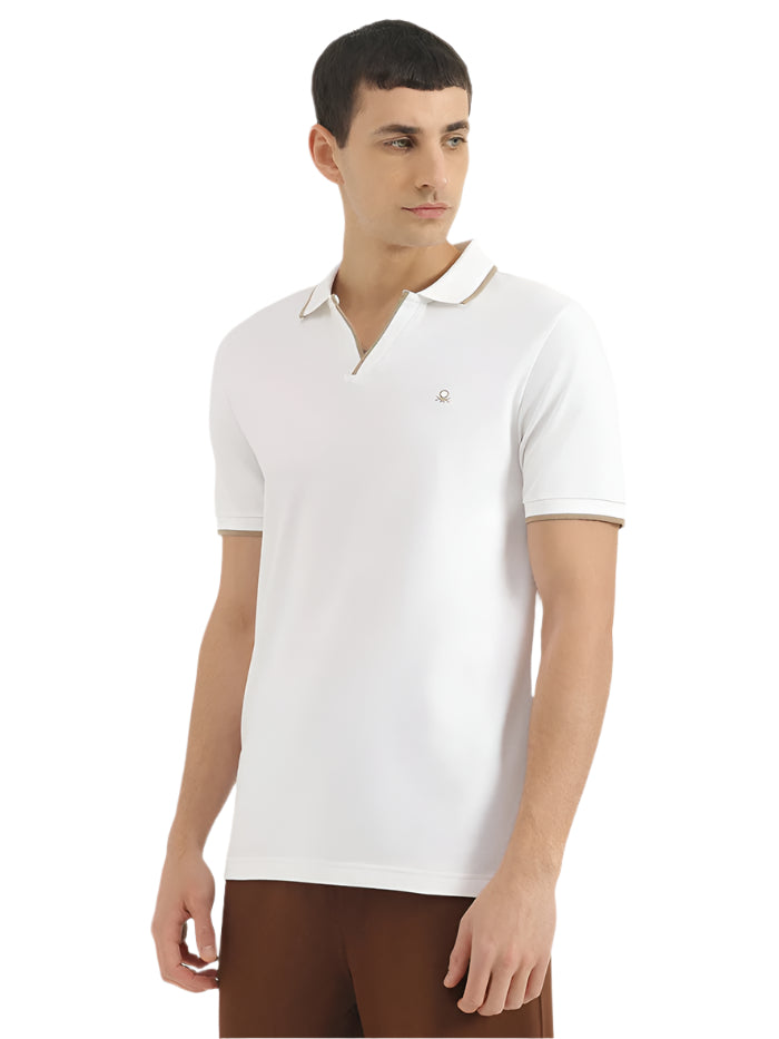 MEN'S REGULAR FIT JOHNY COLLAR SOLID T-SHIRT