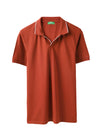 MEN&#39;S REGULAR FIT POLO NECK SOLID T-SHIRT