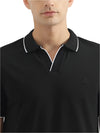 MEN&#39;S REGULAR FIT POLO NECK SOLID T-SHIRT