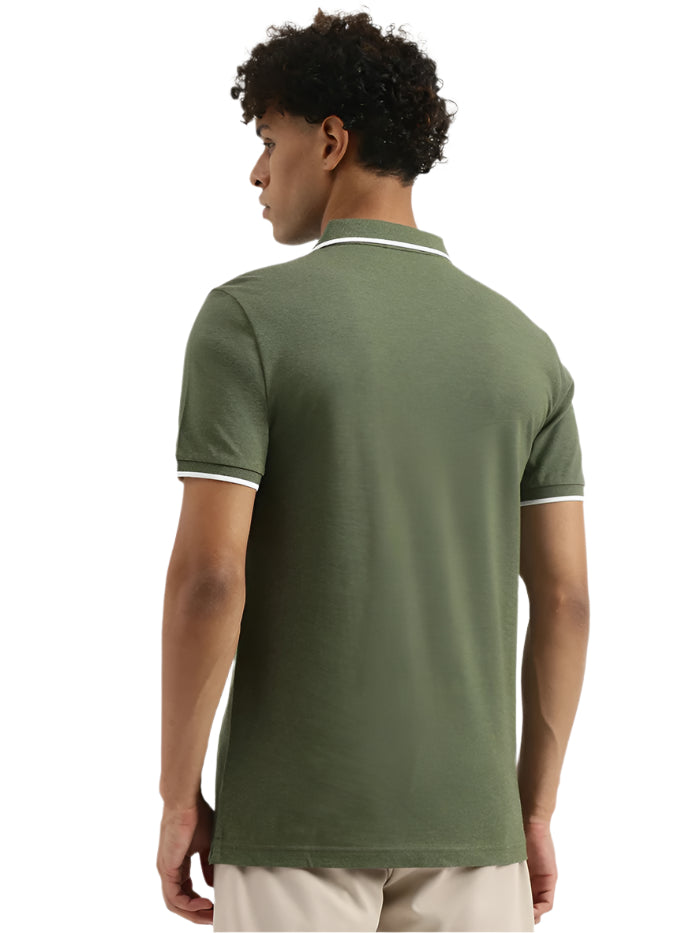 MEN'S REGULAR JOHNY COLLAR SOLID T-SHIRT
